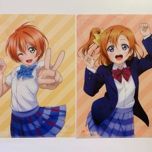 LoveLive! Honoka and Rin Character A4 Clear Files Set of 2